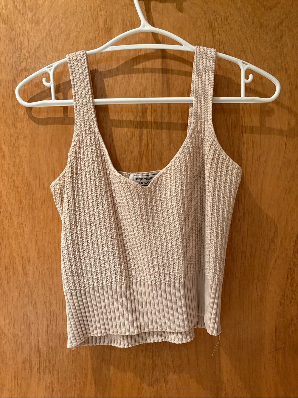 Beechers Brook Beige Knit Tank Top